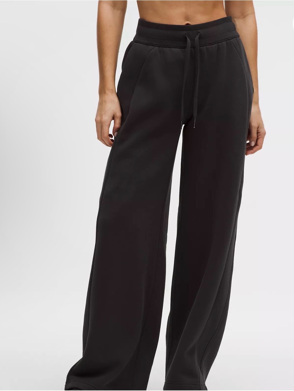 Lululemon Scuba mid Rise  Wide-Leg pants  regular - Black